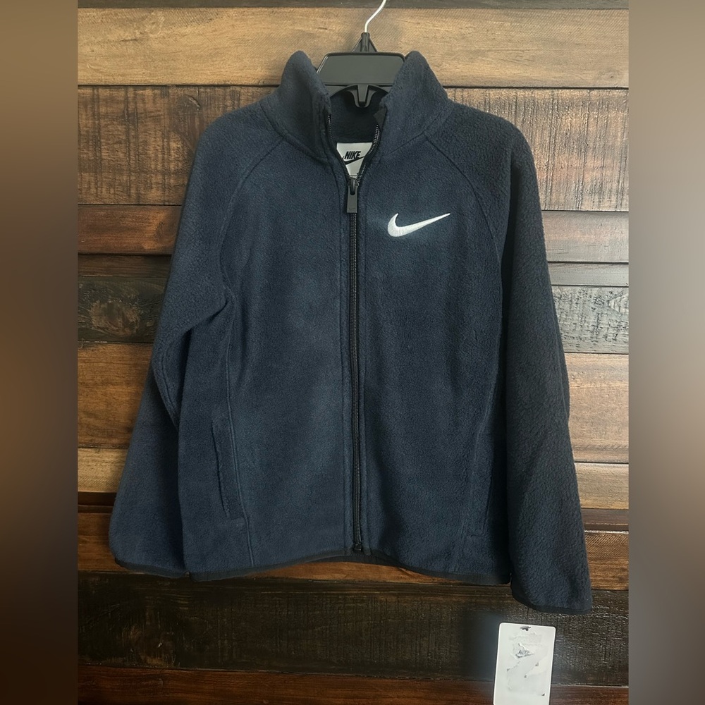 NWT Kids Nike Navy Blue Zipper Fleece Jacket